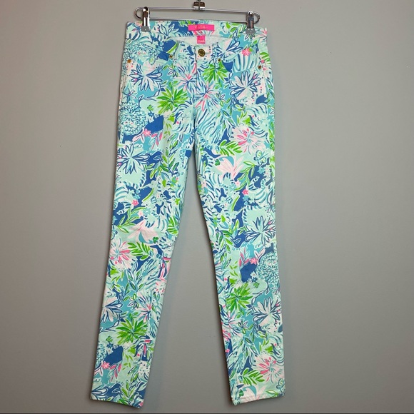 Lilly Pulitzer south ocean skinny jean lion around - Picture 2 of 6